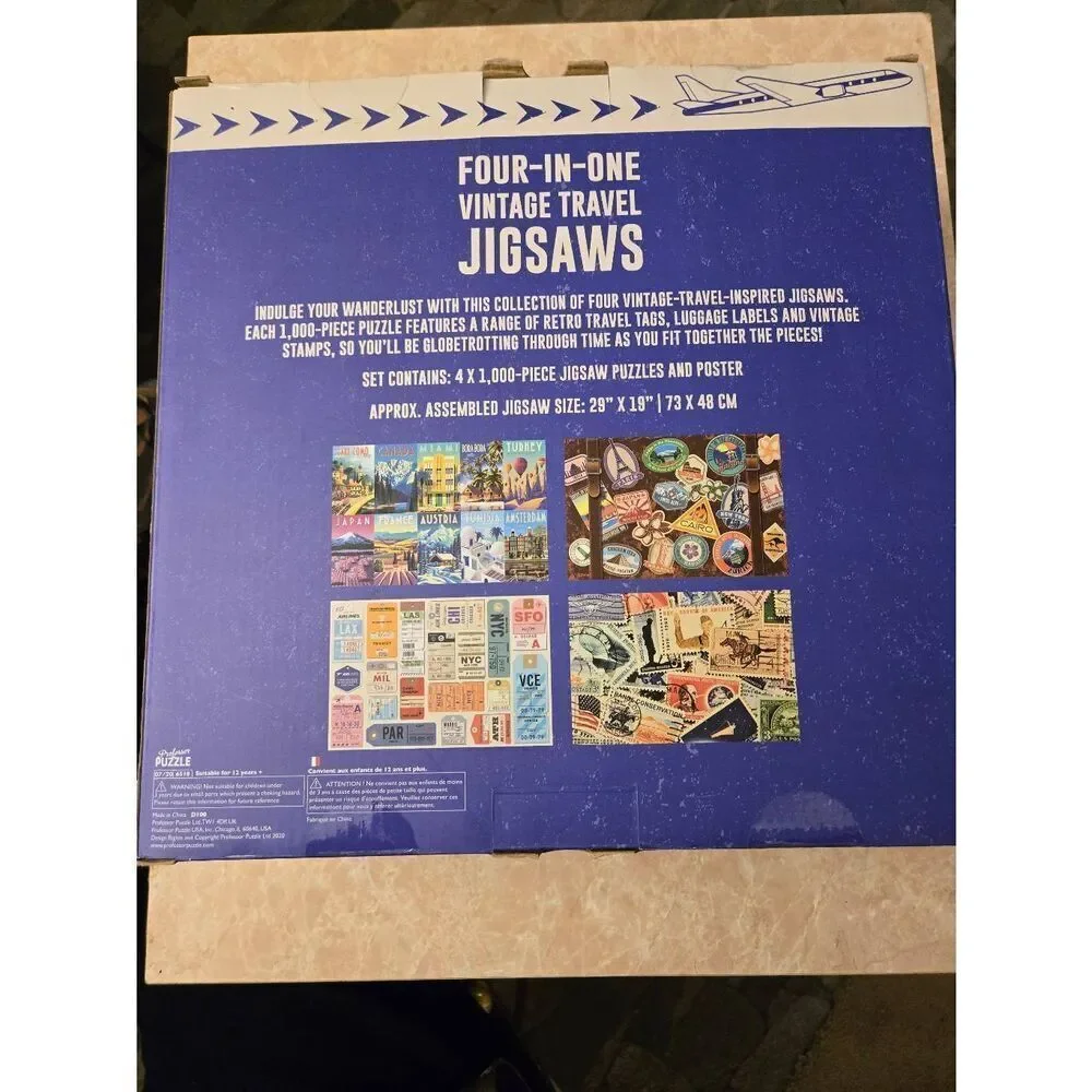 Professor Puzzle 4 In 1 Vintage Travel Jigsaws